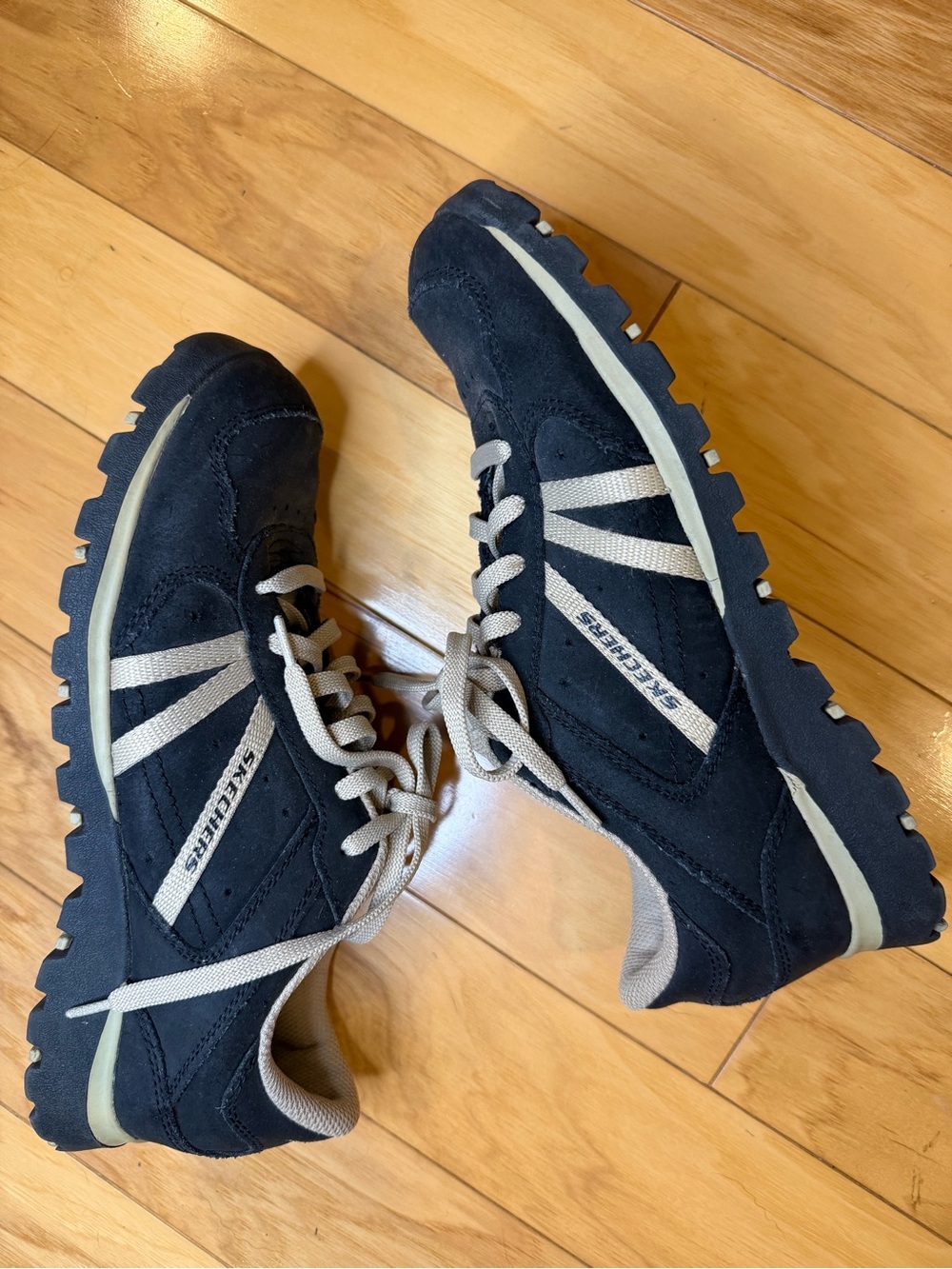 Skechers Bikers Patroller Black Suede Leather Sneakers Women’s 8.5 Chunky Sole - Picture 8 of 11